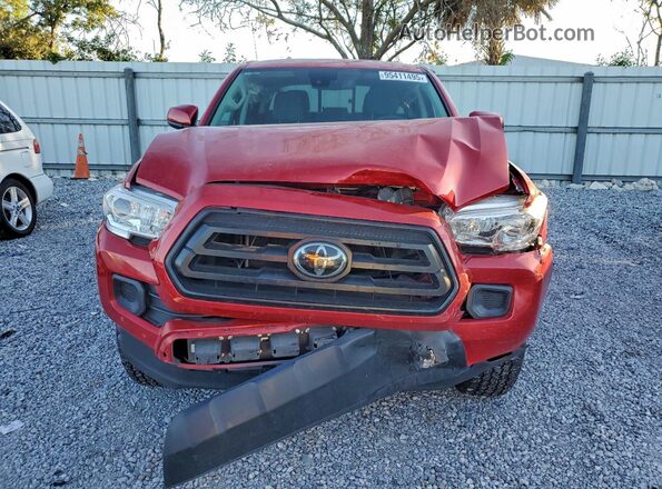 3TYAX5GN7MT022194 2021 TOYOTA TACOMA Red Հետևի տեսք