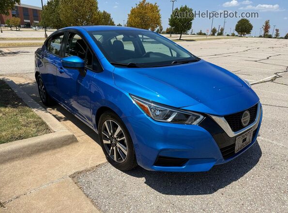 3N1CN8EV4ML886692 2021 NISSAN VERSA Blue Tył lewy