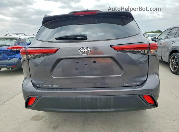 5TDGZRBH3NS586970 2022 TOYOTA HIGHLANDER Gray წინა სალონის ხედი