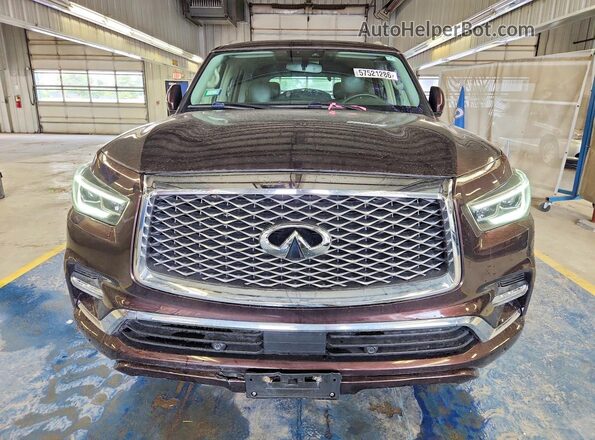 JN8AZ2NE2J9192503 2018 INFINITI QX80 Brown უკანა ხედი