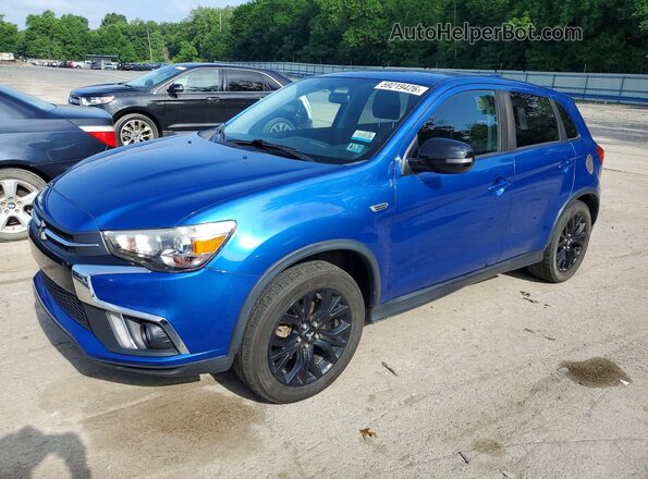 JA4AR3AU2JZ028970 2018 MITSUBISHI OUTLANDER Blue Задня ліва чверть