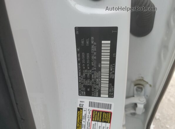 5TDAAAB59RS010004 2024 TOYOTA GRAND HIGHLANDER White Vista de la etiqueta del VIN