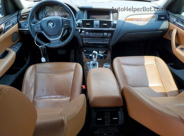 5UXWX9C56H0T11685 2017 BMW X3 Brown Вид щитка приладів