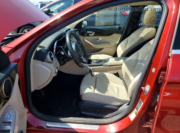 55SWF4KB6HU221144 2017 MERCEDES-BENZ C Red Առջևի վահանակի տեսք