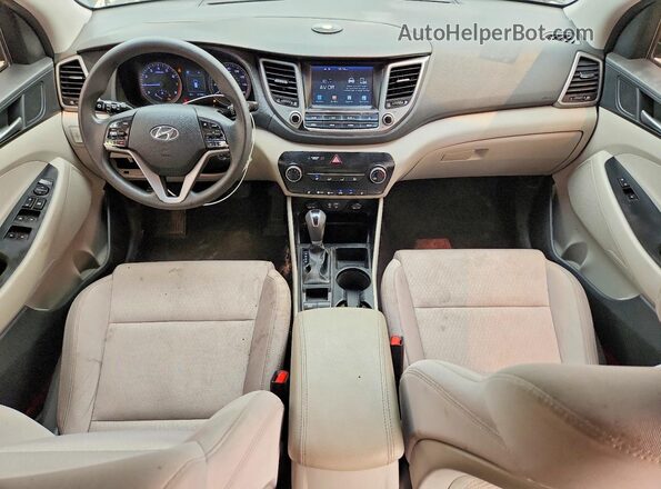 KM8J33A49JU712589 2018 HYUNDAI TUCSON Black ხელსაწყოთა პანელის ხედი