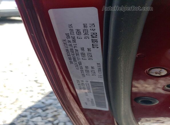 2C3CDZAG9KH649963 2019 DODGE CHALLENGER Red VIN sticker view