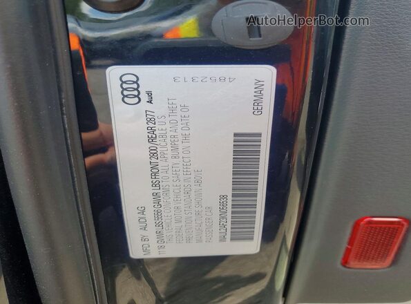 WAUL2AF23KN056538 2019 AUDI A6 Black VIN sticker view