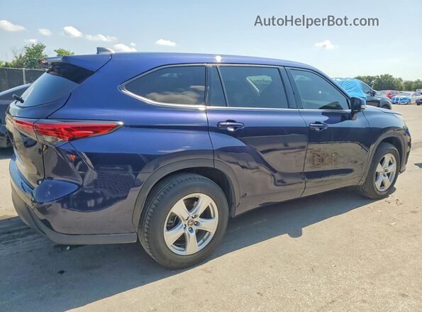 5TDCZRAH7NS546164 2022 TOYOTA HIGHLANDER Blue Front right