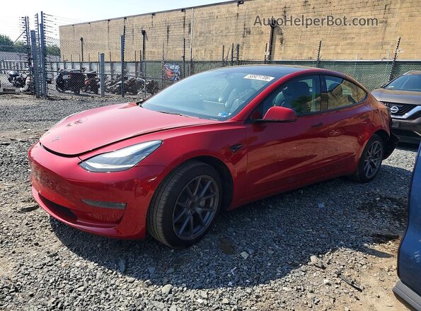 5YJ3E1EB4NF285776 2022 TESLA MODEL 3 Красный Задняя левая четверть