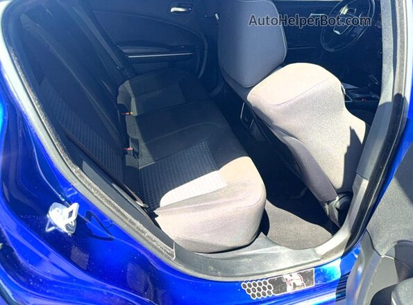 2C3CDXGJ0LH107496 2020 DODGE CHARGER Blue Widok wnętrza z przodu