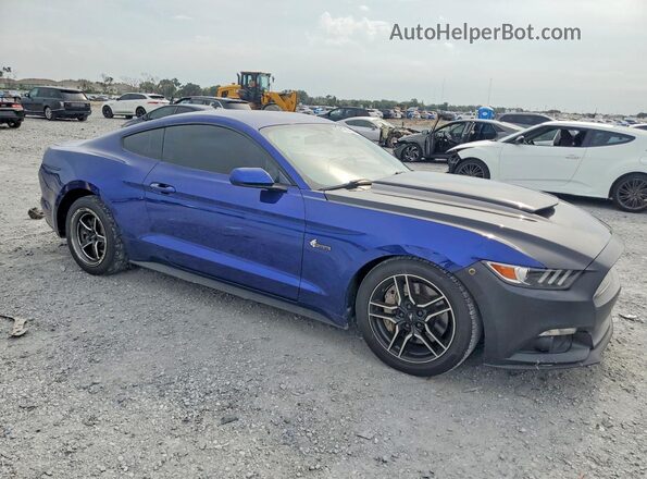 1FA6P8CF2G5321805 2016 FORD MUSTANG Blue Вид спереду