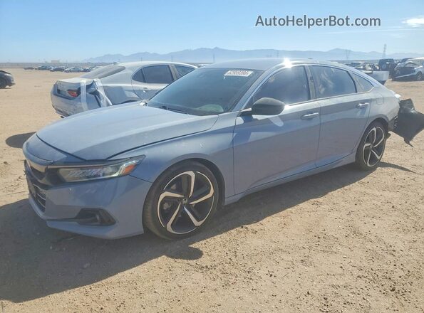 1HGCV1F31MA093246 2021 HONDA ACCORD Gray Հետևի ձախ