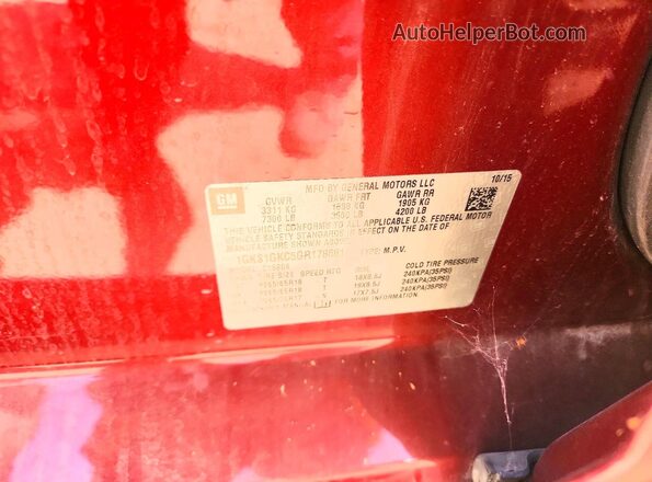 1GKS1GKC5GR178681 2016 GMC YUKON Red Սալոնի 360 աստիճան տեսք