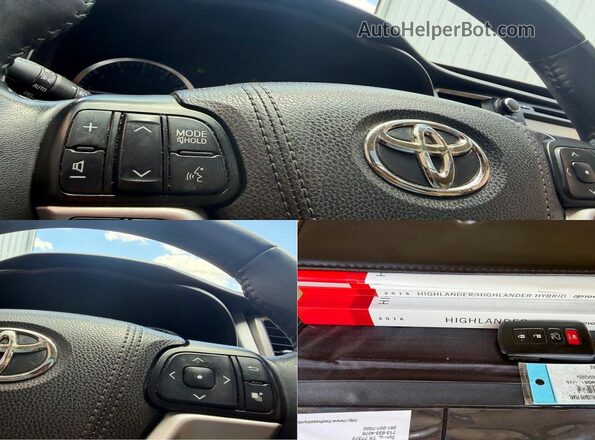 5TDKKRFH9GS155738 2016 TOYOTA HIGHLANDER White Вид підкапотного простору