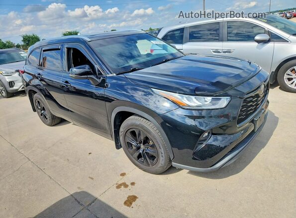 5TDGZRAH4LS014952 2020 TOYOTA HIGHLANDER Black Вид спереду