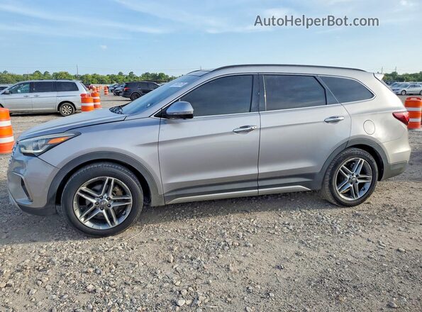 KM8SR4HF3HU181092 2017 HYUNDAI SANTA Gray Trasero izquierdo