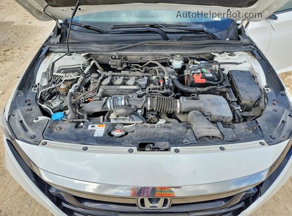 1HGCV1F31KA161963 2019 HONDA ACCORD Белый Вид подкапотного пространства