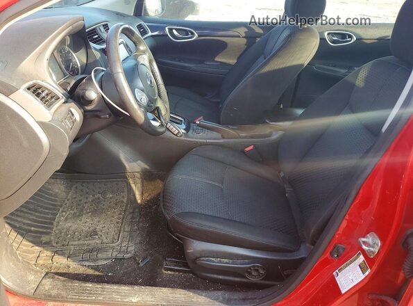 3N1AB7AP4KY279130 2019 NISSAN SENTRA Red Dashboard view