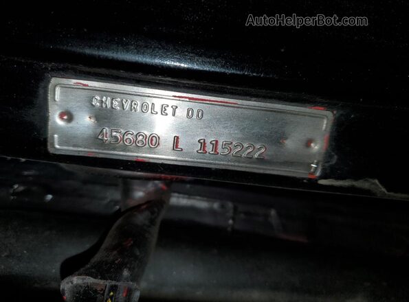 45680L115222 1964 CHEVROLET EL Black Widok komory silnika