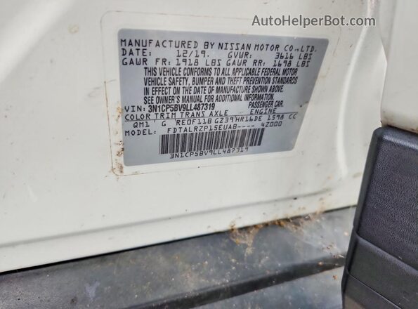 3N1CP5BV9LL487319 2020 NISSAN KICKS White Սալոնի 360 աստիճան տեսք