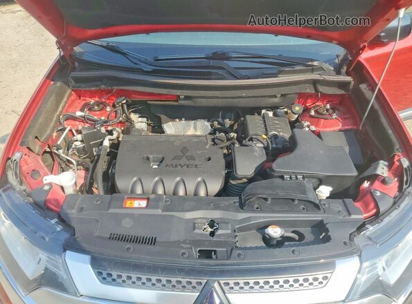 JA4AZ3A37KZ016337 2019 MITSUBISHI OUTLANDER Red Widok naklejki z numerem VIN