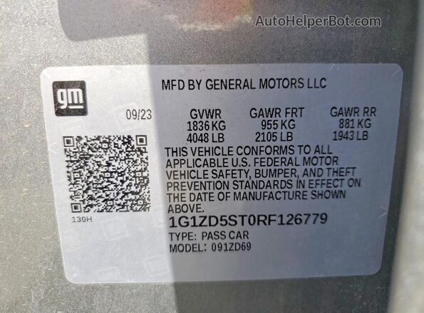 1G1ZD5ST0RF126779 2024 CHEVROLET MALIBU Silver 360 interior view