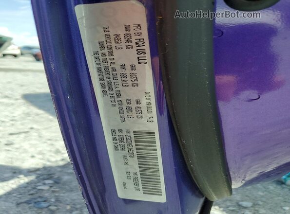 2C3CDZAG7JH333170 2018 DODGE CHALLENGER Purple VIN կոդի պիտակի տեսք