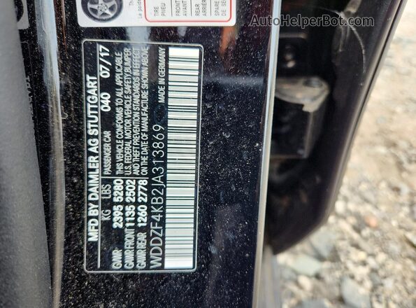 WDDZF4KB2JA313869 2018 MERCEDES-BENZ E Black Вид наклейки з VIN-кодом