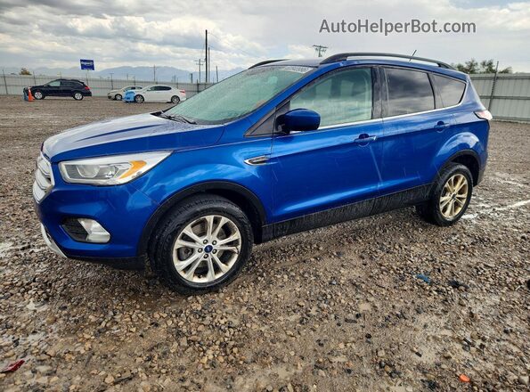 1FMCU9HD7JUB10482 2018 FORD ESCAPE Синий Задняя левая четверть