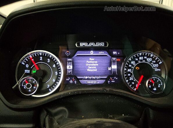 1C6RREBG0RN140271 2024 RAM 1500 White Vista de los asientos traseros
