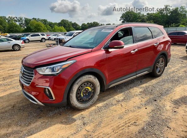 KM8SRDHFXHU220034 2017 HYUNDAI SANTA Red Trasero izquierdo