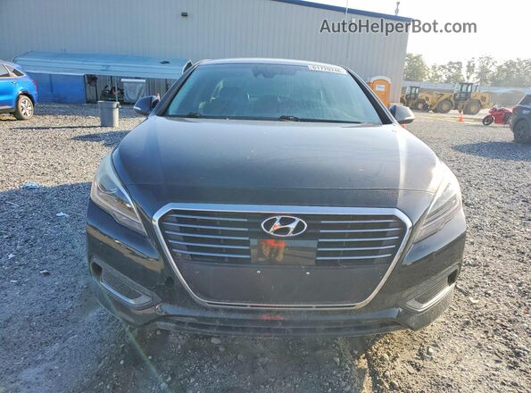 KMHE54L23GA021470 2016 HYUNDAI SONATA Black Вид ззаду