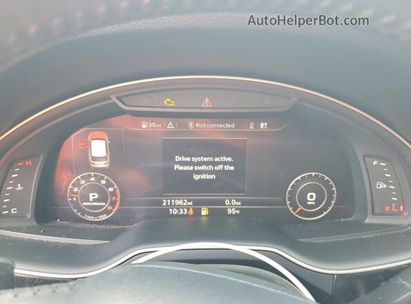 WA1LAAF73KD014615 2019 AUDI Q7 White Widok tylnych siedzeń