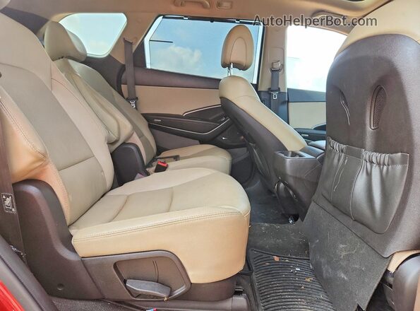 KM8SRDHFXHU220034 2017 HYUNDAI SANTA Red Vista del compartimento del motor