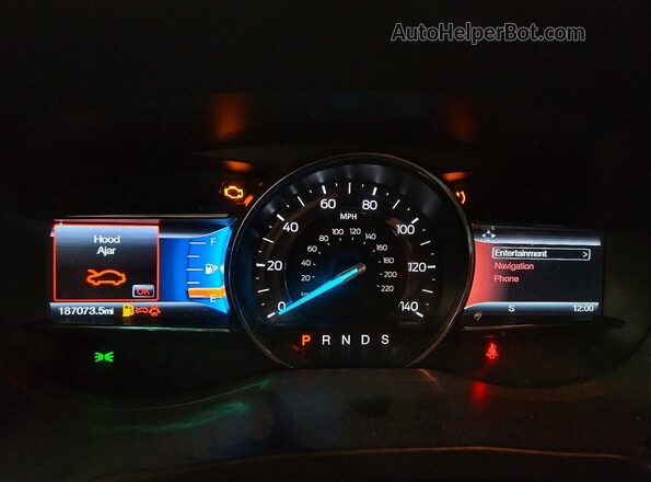 1FM5K8F82GGB27969 2016 FORD EXCUR Black Widok zestawu wskaźników