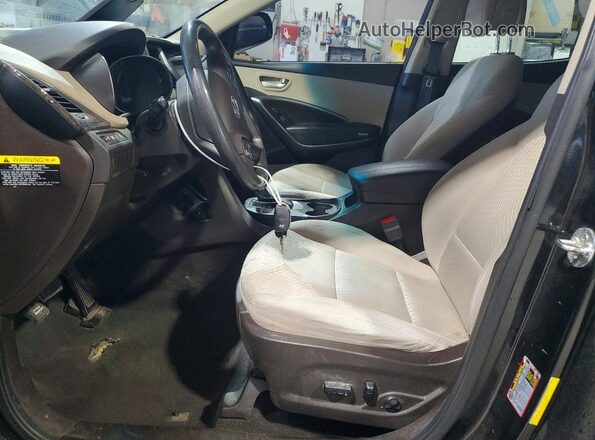5NMZU3LB0HH008654 2017 HYUNDAI SANTA Black წინა პანელის ხედი