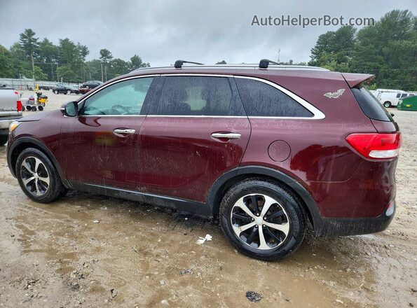 5XYPH4A5XGG186255 2016 KIA SORENTO Темно-бордовый Задняя правая четверть