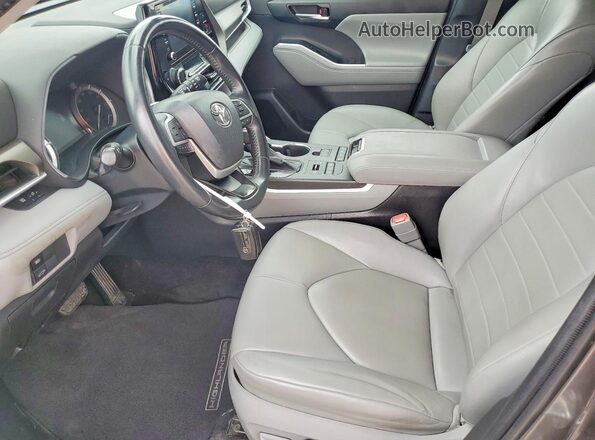 5TDGZRBH3NS586970 2022 TOYOTA HIGHLANDER Gray წინა პანელის ხედი