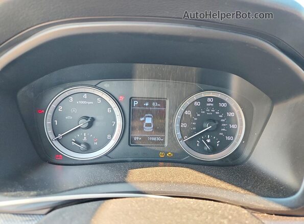 5NPE24AF6JH620382 2018 HYUNDAI SONATA Blue Widok tylnych siedzeń