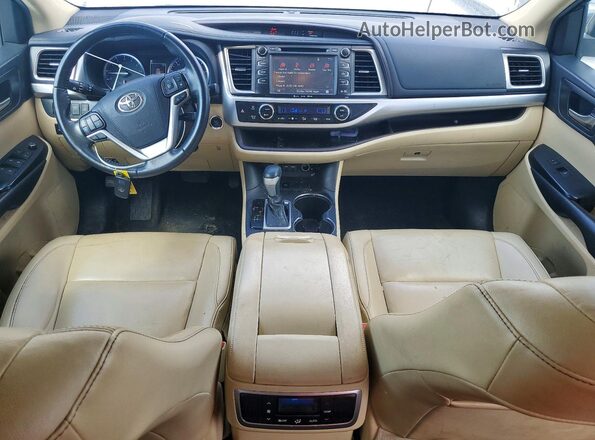 5TDKZRFHXKS561497 2019 TOYOTA HIGHLANDER White Вид щитка приладів