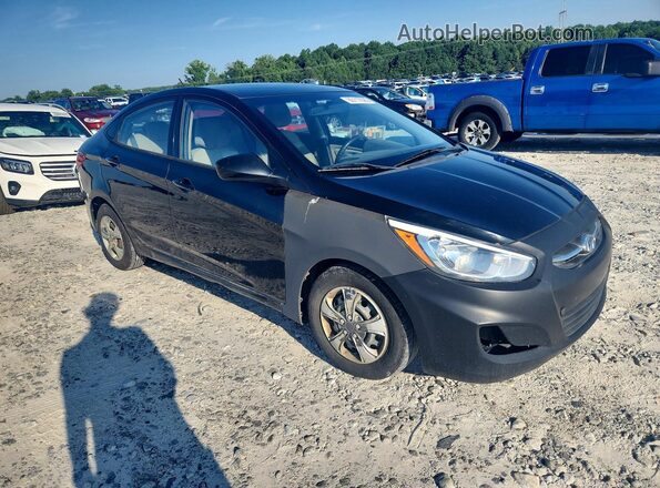 KMHCT4AE8GU003927 2016 HYUNDAI ACCENT Black Դիմացի տեսք