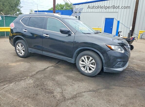 KNMAT2MV8GP717664 2016 NISSAN ROGUE Black Front view