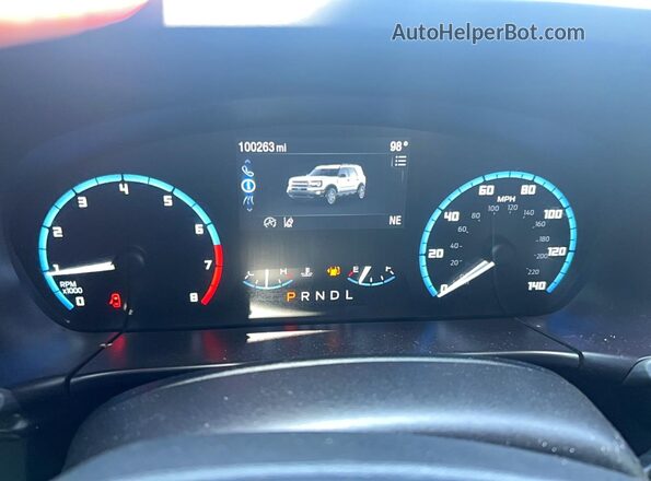3FMCR9A67NRD32269 2022 FORD BRONCO Gray Вид щитка приладів