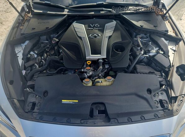 JN1EV7APXJM362927 2018 INFINITI Q50 Gray Engine compartment view