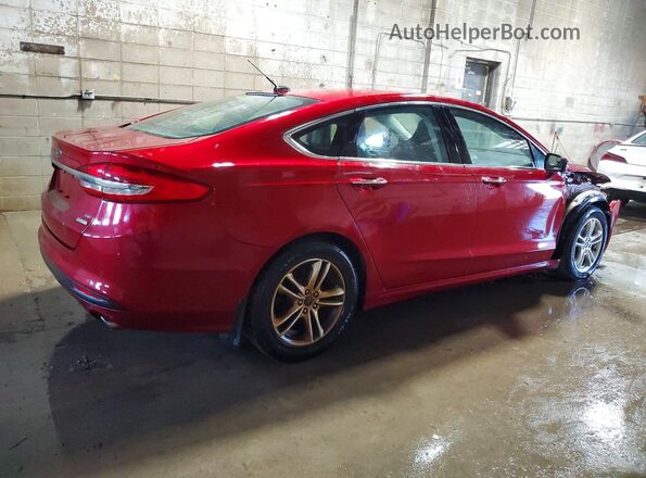 3FA6P0HD7JR154354 2018 FORD FUSION Red Delantero derecho