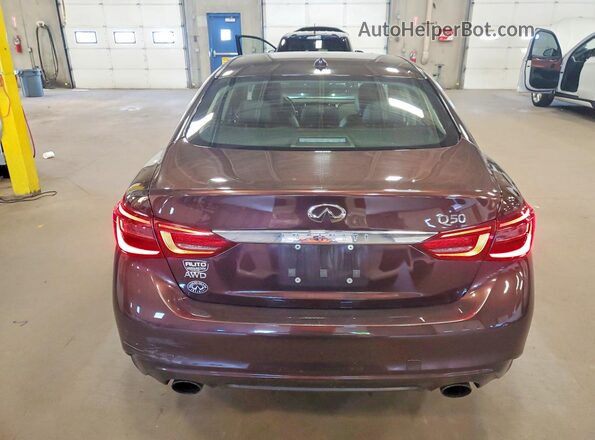 JN1EV7AR7JM444955 2018 INFINITI Q50 Brown Front interior view
