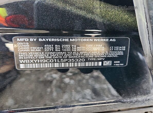 WBXYH9C01L5P35320 2020 BMW X2 Black 