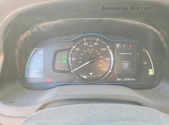 KMHC65LC8KU180642 2019 HYUNDAI IONIQ Black უკანა სავარძლების ხედი