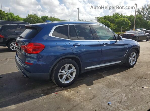 5UXTR9C5XJLD61865 2018 BMW X3 Blue Передня права чверть