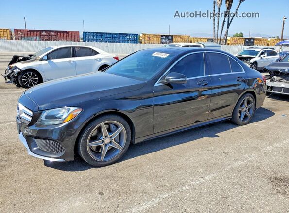 55SWF4JB2GU173271 2016 MERCEDES-BENZ C Черный Задняя левая четверть